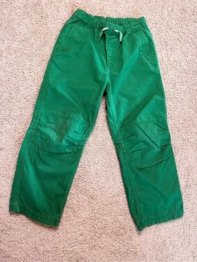Hanna Andersson Green Reinforced Knee Play Pants Boys Size 120